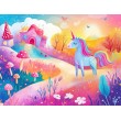 Unicorn in Magic Meadow Children's Photomural