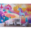 Unicorn in Magic Meadow Children's Photomural