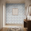 Papel Pintado Olas Gris 3D