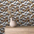 3D Light Grey Waves Wallpaper