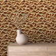 Papier Peint 3D Vagues Beige Chaud