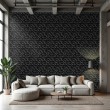 3D Tapete Schwarze Wellen