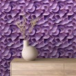 Carta da Parati 3D Onde Viola