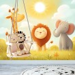 Children's Photomural Animals Under the Sun