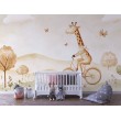 Fotomural Infantil Jirafa En Bicicleta