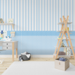 Children's Wallpaper Listrado Blue and White