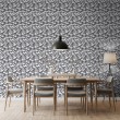 3D wallpaper organic waves grey