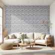 3D wallpaper organic waves grey