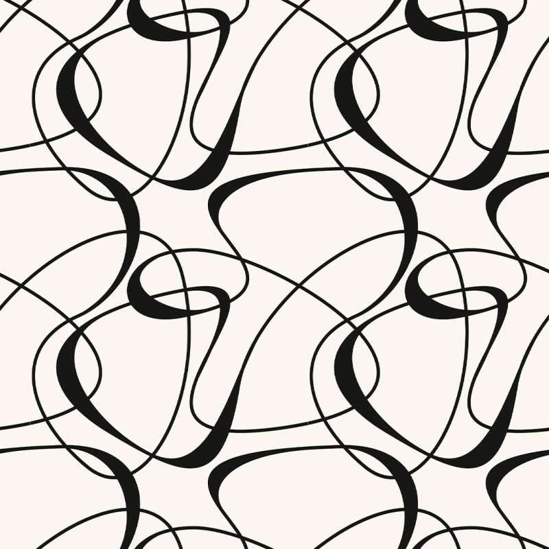 Bauhause Black and White Geometric Wallpaper