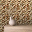 3D Tapete organische Wellen Beige