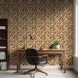3D wallpaper organic waves beige