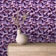 Papier peint 3D vagues organiques violet