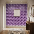 Papier peint 3D vagues organiques violet
