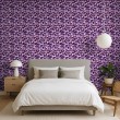 3D wallpaper organic waves purple