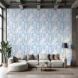 3D wallpaper geometric light blue