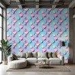 3D wallpaper geometric multicolor lilac