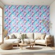 3D wallpaper geometric multicolor lilac