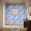 3D wallpaper geometric multicolor lilac