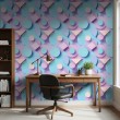 3D wallpaper geometric multicolor lilac