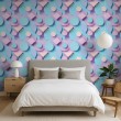 3D wallpaper geometric multicolor lilac