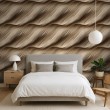 3D wallpaper waves beige
