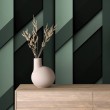 3D wallpaper green diagonals