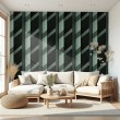 3D wallpaper green diagonals