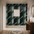 3D wallpaper green diagonals