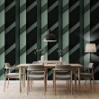 3D wallpaper green diagonals