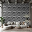 3D wallpaper grey folds
