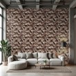 3D wallpaper geometric brown