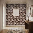 3D wallpaper geometric brown