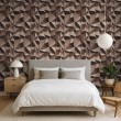 3D wallpaper geometric brown