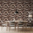 3D wallpaper geometric brown