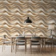 3D wallpaper beige waves