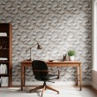 Carta da parati 3D cubi geometrici beige