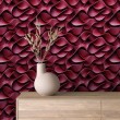 Papel Pintado 3D Pliegues Vino