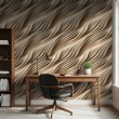 3D wallpaper soft beige waves