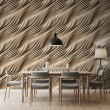 Papel Pintado 3D Ondas Suave Beige
