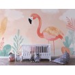Fresque Murale Enfantine Flamant Rose