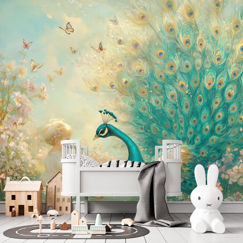 Fotomurale per Bambini Pavone