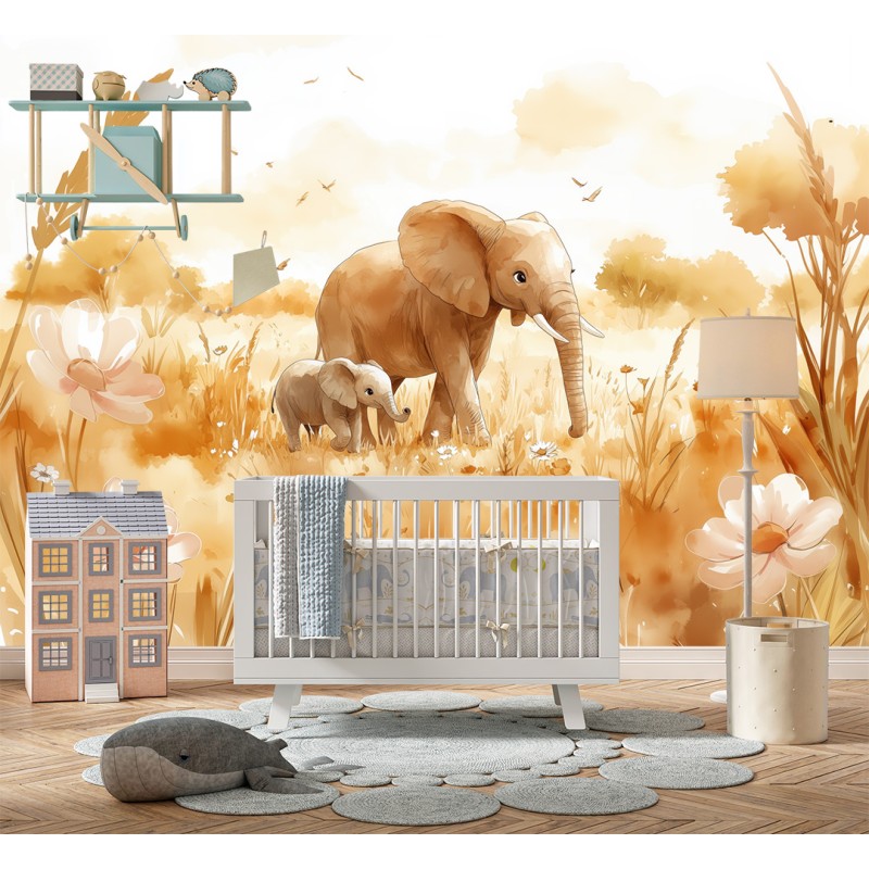 Elephant Family Children's Photomural