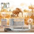 Fotomurale per Bambini On Famiglia di Elefanti