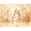 Children's Photomural Mother Giraffe and Baby