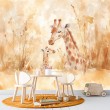 Children's Photomural Mother Giraffe and Baby