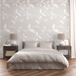 Blumentapete Elegant Grau