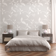 Elegant Grey Floral Wallpaper