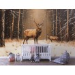 Fotomural Infantil Naturaleza Invernal con Ciervos