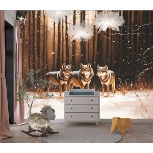 Fotomurale per Bambini Wolf...