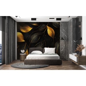 Golden Leaves Fototapete